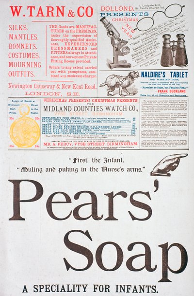 Uma página de publicidade em Yuletide, 1882 de Unbekannt