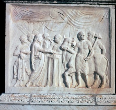 Um altar dedicado ao culto imperial romano, século I de Unbekannt