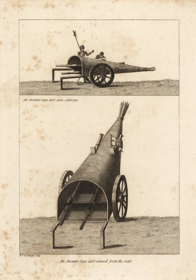 Um antigo carro de armas usado no Siege de Boulogne 1544 de Unbekannt