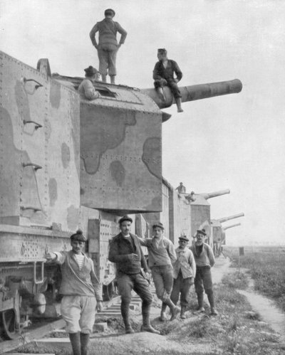 Uma bateria de trem blindado, 1918 de Unbekannt