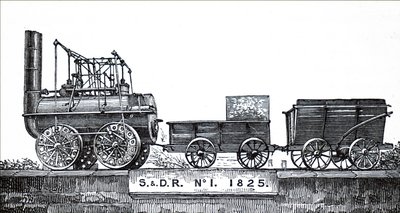 Um motor Locomotive I construído por George Stephenson de Unbekannt