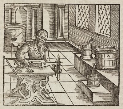 Análise de salitre, utilizado em pólvora e para a conservação da carne - Gravura extraída de Description des minerais et des principales methodes d