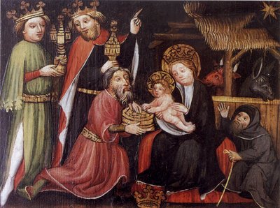 Adoração dos Magos, mestre desconhecido, por volta de 1400; Fundação Hospital Evangélico Isny de Unbekannt