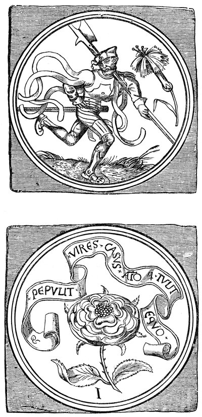 Cartas de jogar antigas: Valete e Ás, 1833 de Unbekannt