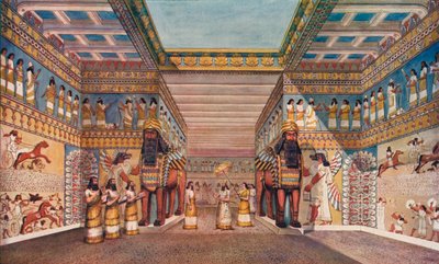 Civilização antiga: dentro do palácio de um rei assírio, 1907 de Unbekannt