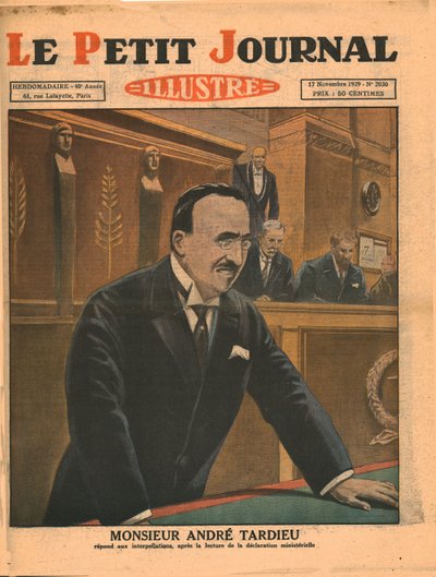 André Tardieu responde às perguntas de 1929. de Unbekannt
