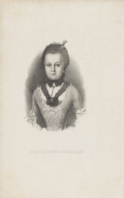 Anna Katharina Käthchen Schönkopf 1746-1810, ca 1820. de Unbekannt