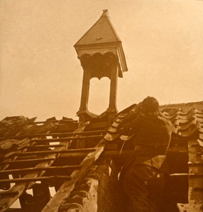 Disparo antiaéreo, linha de frente, c1914-c1918 de Unbekannt