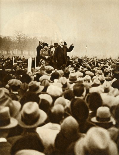 Manifestação antigovernamental, Hyde Park, Londres, 6 de fevereiro de 1933, 1935.i de Unbekannt