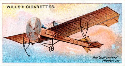 Antoinette monoplano do aviador francês Hubert Latham, c1910 de Unbekannt