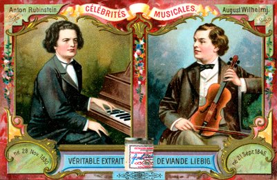 Anton Rubinstein e August Wilhelmj, c1900 de Unbekannt