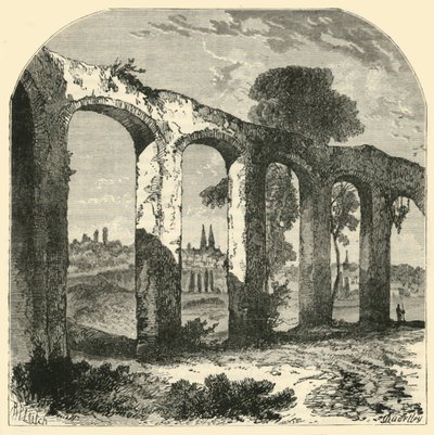 Aqueduto em Poitiers, da Antiga Capital dos Pictones, 1890. de Unbekannt