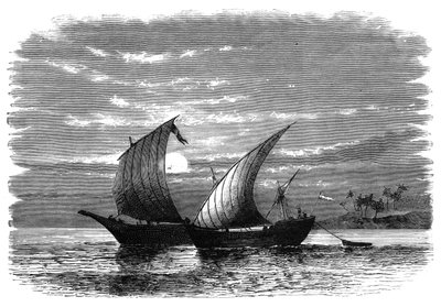 Barcaças árabes no mar vermelho, c1890 de Unbekannt