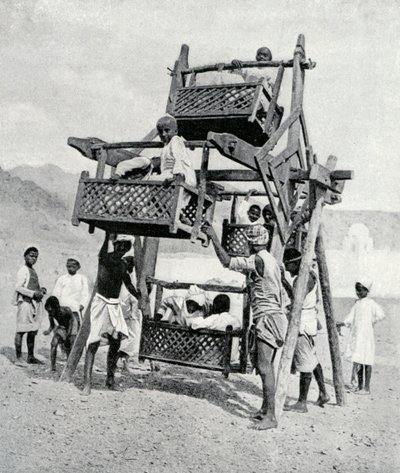 Crianças árabes desfrutando de roda-gigante, 1922 de Unbekannt