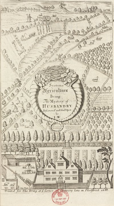 Arable Farming, Sowing & Growing Frontispiece a um livro sobre agricultura de Unbekannt
