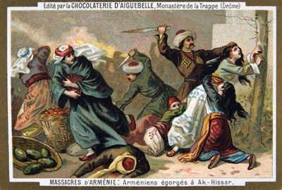 Os armênios têm suas gargantas cortadas em Ak-Hissar, 1895 de Unbekannt