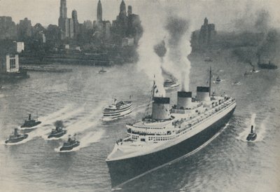 Chegada a Nova York da Normandia, 1936 de Unbekannt