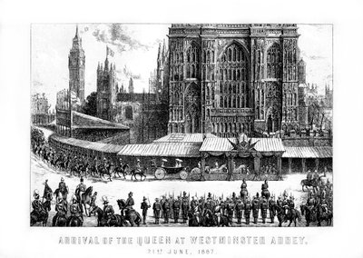 Chegada da rainha à Abadia de Westminster, Londres, 21 de junho de 1887, 1889 de Unbekannt