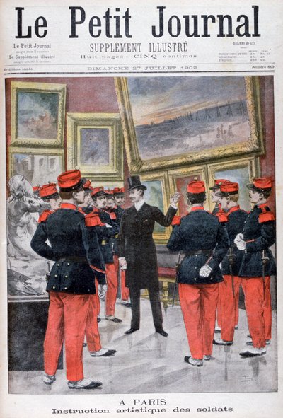 Instrução artística de soldados franceses no Salon, Paris, 1902 de Unbekannt