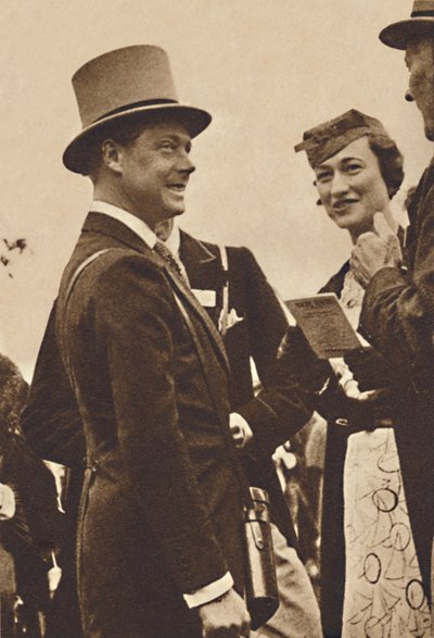 Ascot, junho de 1935 - rei Edward, então príncipe de Gales, com a sra. Simpson, 1937 de Unbekannt