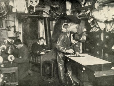No fundo do mar. Na enfermaria de um submarino, 1919. de Unbekannt