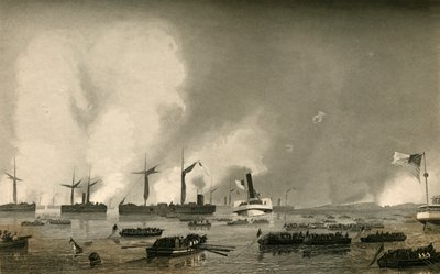 Ataque à ilha de Roanoke - desembarque das tropas, 1878. de Unbekannt