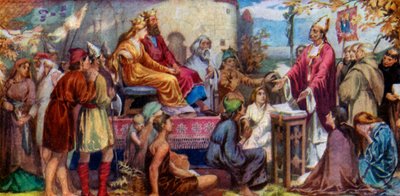 Agostinho Pregando a Ethelbert e Bertha, 1925 de Unbekannt