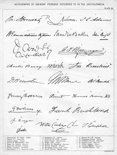 Autógrafos de Eminentes, século XIX de Unbekannt