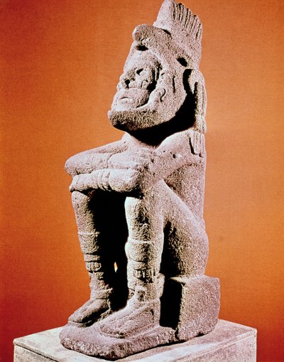 Escultura asteca de uma figura masculina sentada, c1375-1521 de Unbekannt