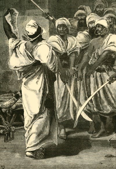 Bagaeus Entregando Suas Mensagens à Guarda Persa, 1890. de Unbekannt