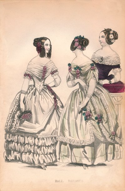 Vestidos de baile, do século XIX. de Unbekannt