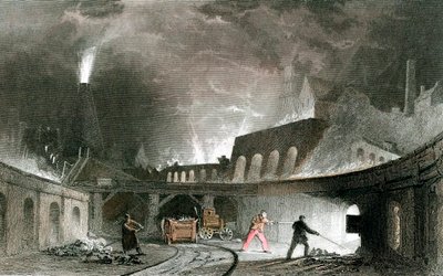 Banco de fornos, Lymington Iron Works, Tyneside, Inglaterra, 1835 de Unbekannt
