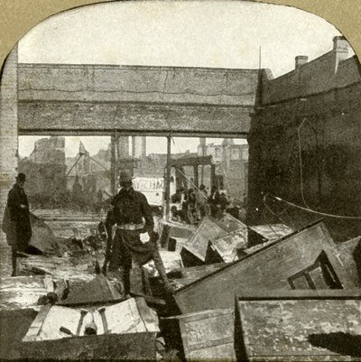 Cofres bancários sendo vigiados, 1906. de Unbekannt
