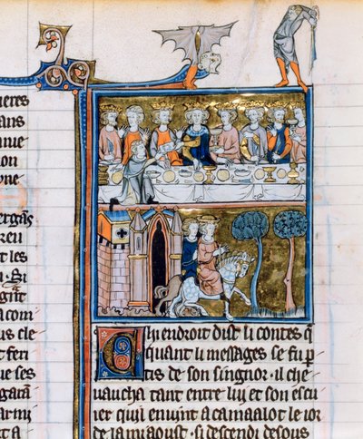 Banquetes e cavaleiros, c1280-1290 de Unbekannt
