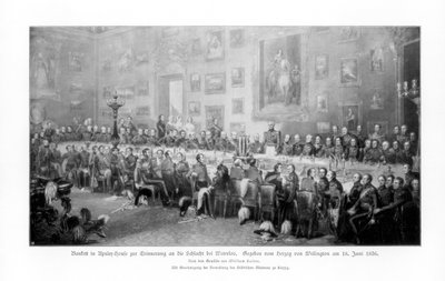 Banquete comemorativo da vitória em Waterloo, 1836 1900 de Unbekannt