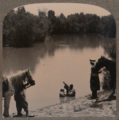 Batizando no Jordão, c1900 de Unbekannt
