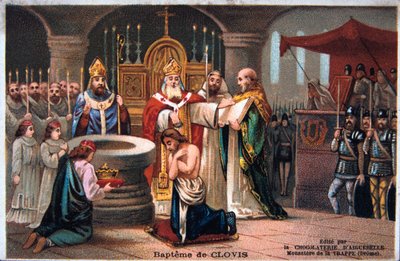 Batismo de Clovis, 496 dC, século XIX de Unbekannt