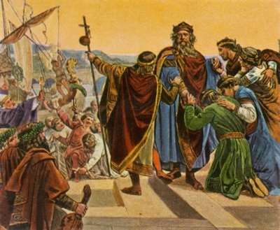 Barbarossa se despede quando sai em sua cruzada, 1189, 1936. de Unbekannt