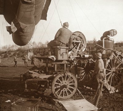 Balão de barragem, Genicourt, norte da França, c1914-c1918 de Unbekannt