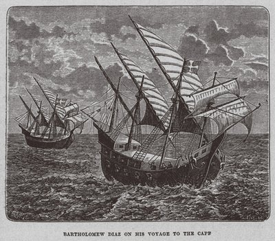 Bartolomeu Diaz em sua viagem à África do Sul, 1878 de Unbekannt