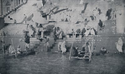 Banhando-se em Benares, 1924 de Unbekannt