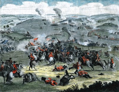 Batalha de Blenheim em agosto de 1704 de Unbekannt