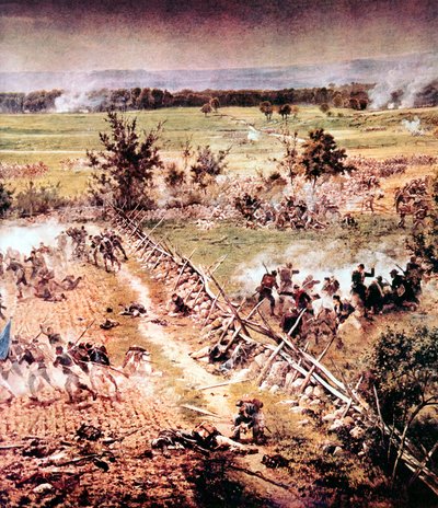 Batalha de Gettysburg, Guerra Civil Americana, 1-3 de julho de 1863 de Unbekannt
