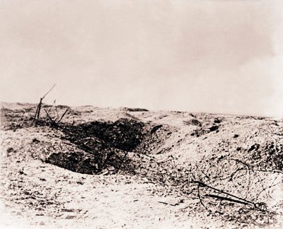 Campo de batalha, Tahure, norte da França, c1914-c1918 de Unbekannt