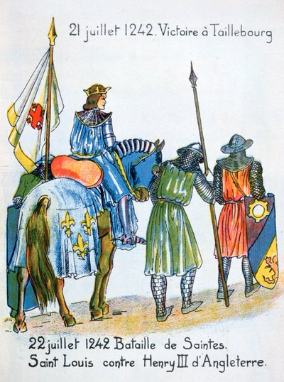 Batalhas de Taillebourg e Saintes, França, 21 e 22 de julho de 1242, século XX de Unbekannt
