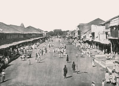Cena do bazar, bairro nativo, Calcutá, Índia, 1895. de Unbekannt