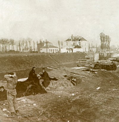 Lookout belga, Yser, Flandres, Bélgica, c1914-c1918 de Unbekannt