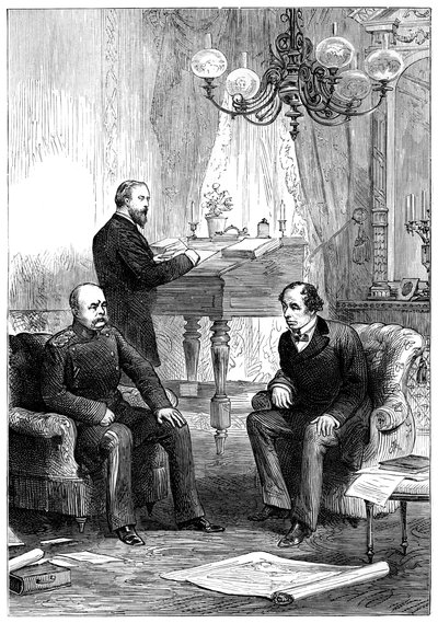 Benjamin Disraeli 1804-1881 reunião Otto von Bismarck 1815-1898, Berlim, 1878 de Unbekannt