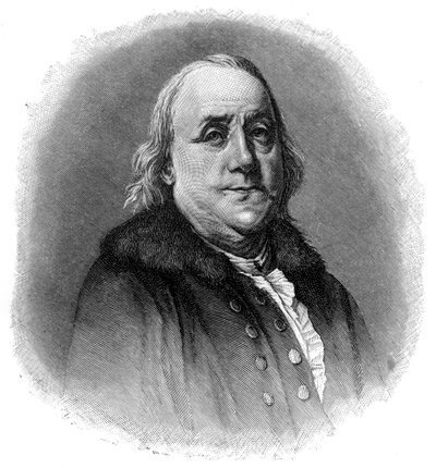Benjamin Franklin, cientista, inventor e estadista americano do século XVIII, 1901 de Unbekannt