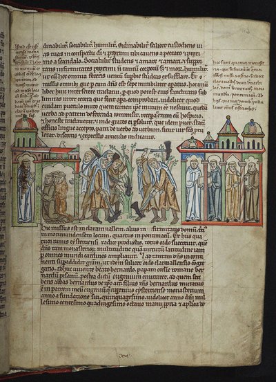 Bernardo de Claraval enviando monges para casas filhas, monges cistercienses, 1249-1250. de Unbekannt